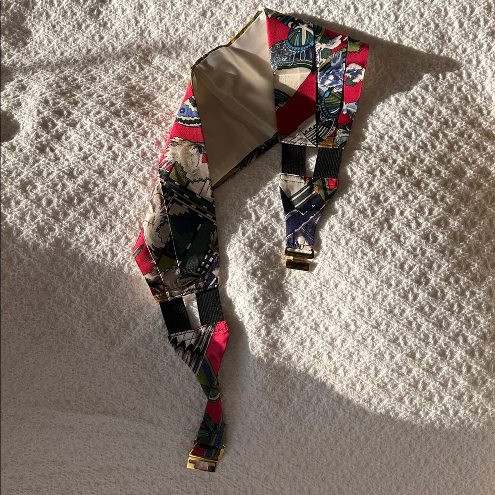 Hermes Colorful Patterned Cummerbund - image 3